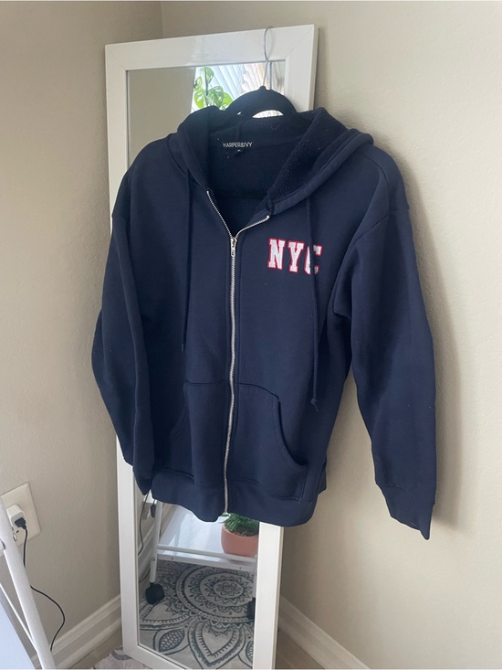 Harper&ivy Other - NYC Navy Full-Zip Hooded Sweatshirt - Unbranded